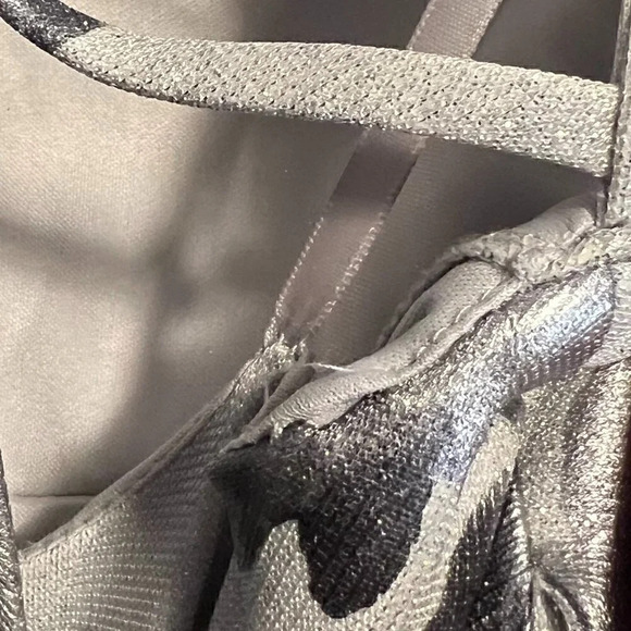 City Studios Juniors Lace-Up Floral Glitter Silver Charcoal Ball Gown Formal sz5 - Picture 16 of 16